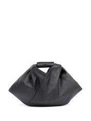MM6 Maison Margiela Black Handbag — Draped Mini Leather