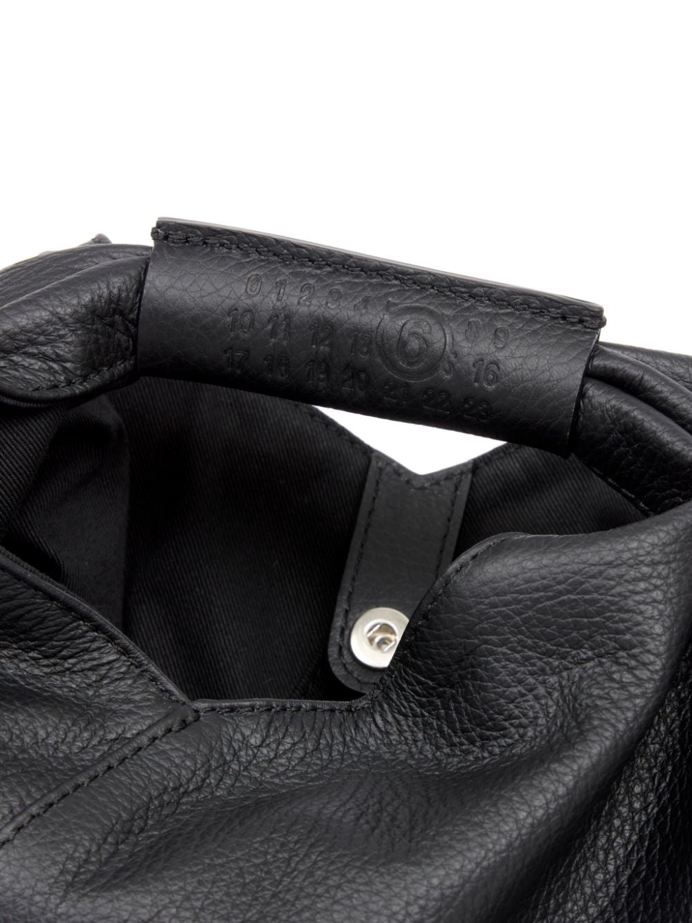 MM6 Maison Margiela Black Handbag — Draped Mini Leather