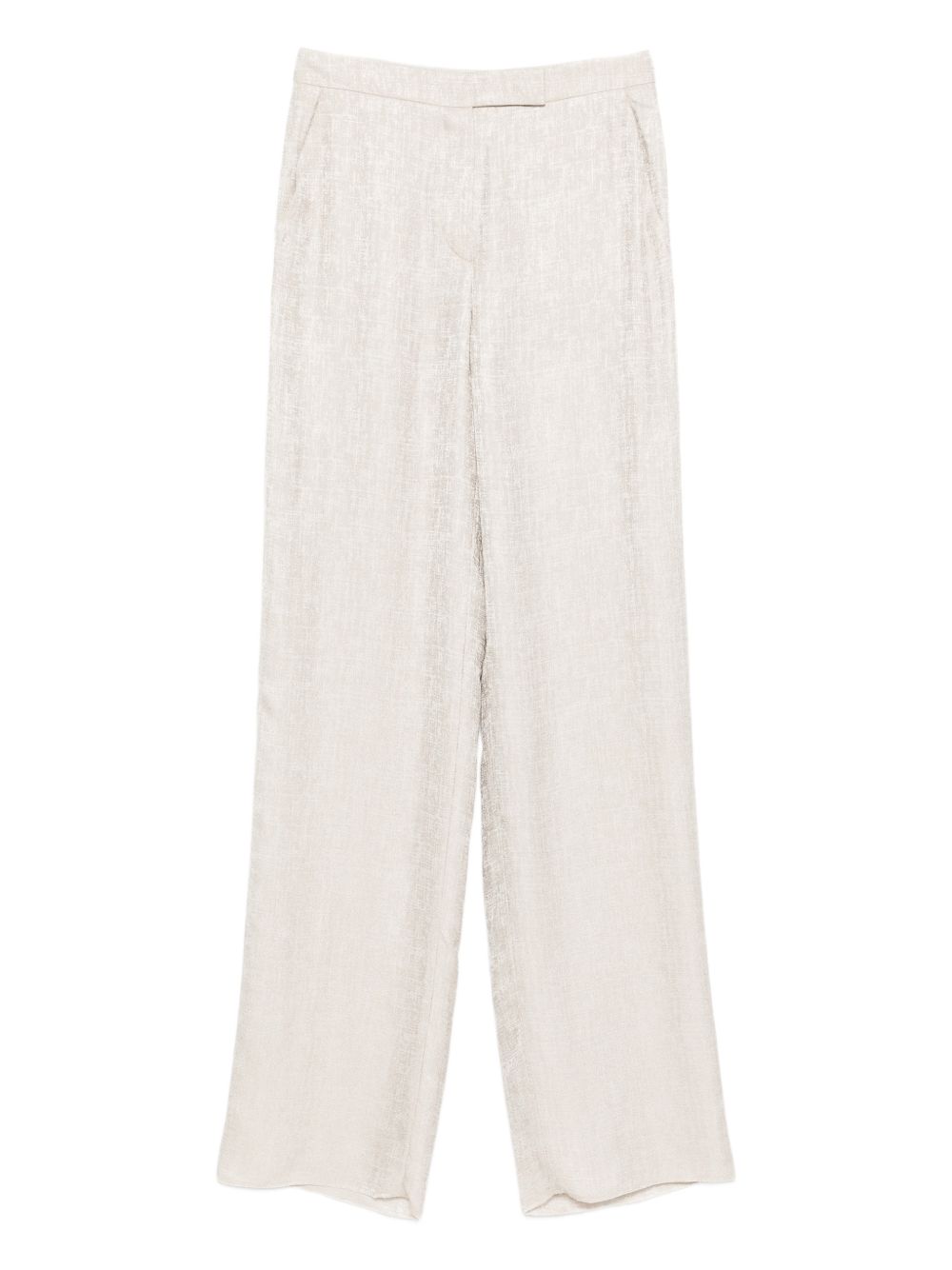 Emporio Armani Capsule PRE Trousers — Beige straight-leg trousers