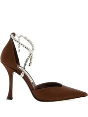 Jimmy Choo With Heel Brown — Stevie Leather Pumps