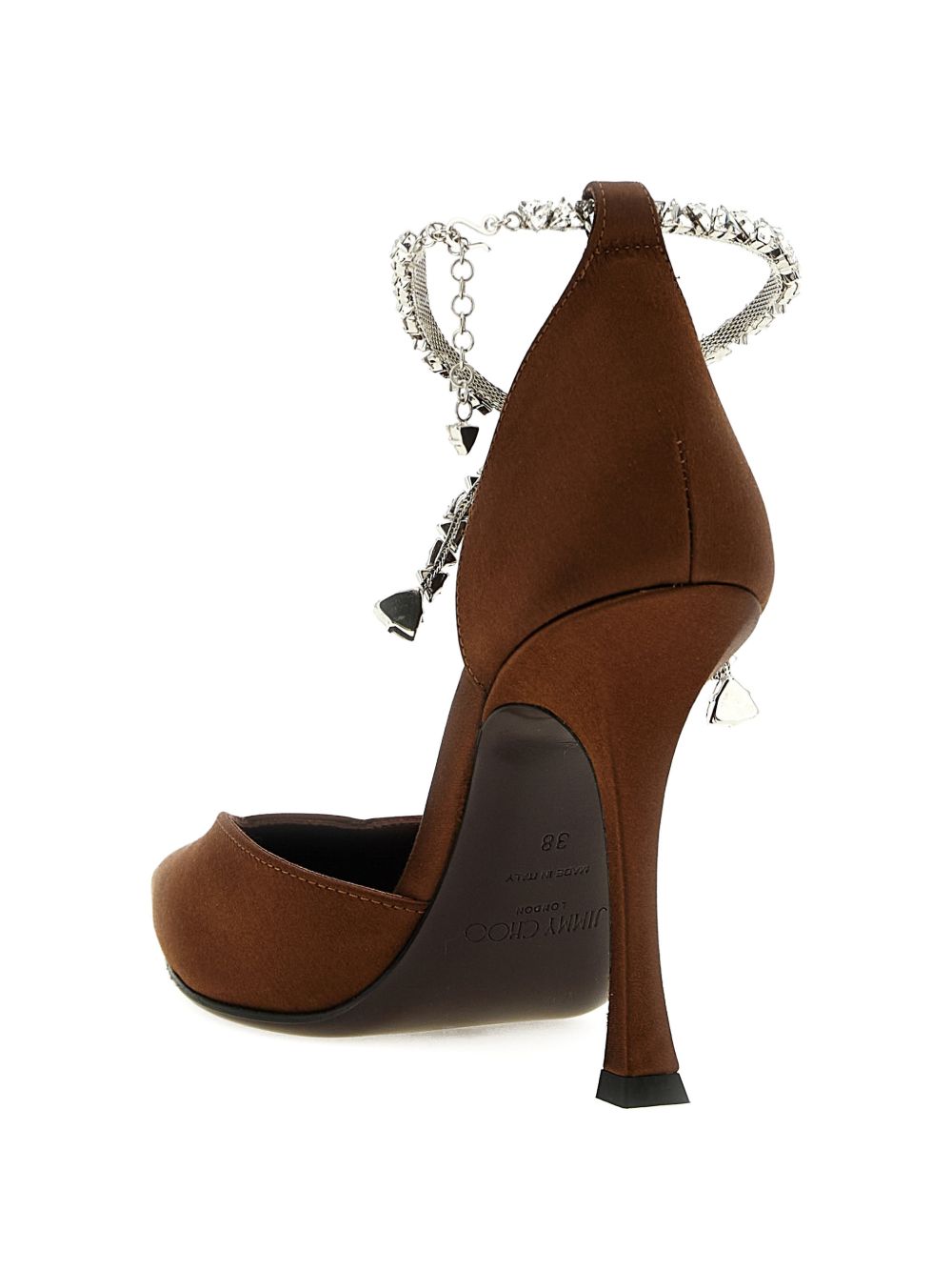 Jimmy Choo With Heel Brown — Stevie Leather Pumps