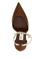 Jimmy Choo With Heel Brown — Stevie Leather Pumps