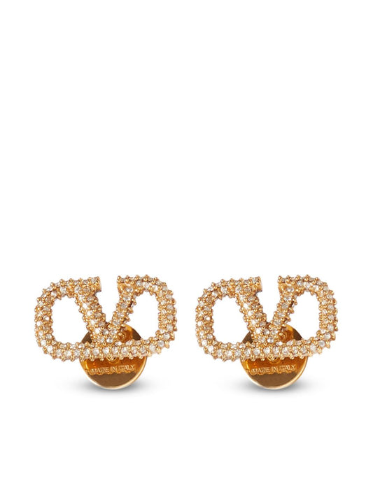 Valentino Garavani Golden VLogo Earrings — Jewellery