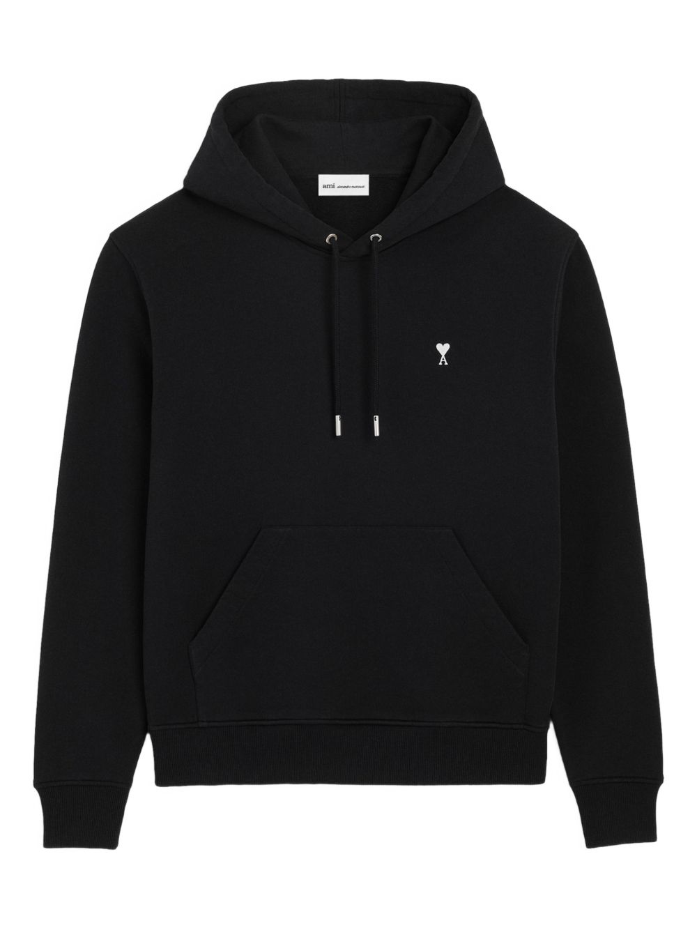 Ami Paris Ami De Coeur Cotton Hoodie — Black Topwear