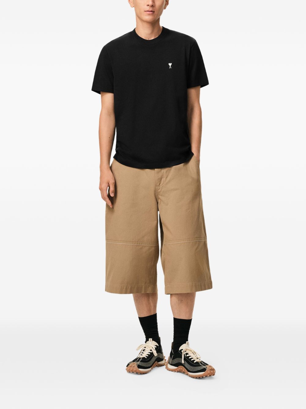 Ami Paris Black T-Shirts & Polos — New In Topwear