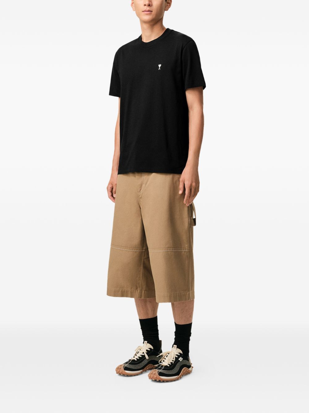 Ami Paris Black T-Shirts & Polos — New In Topwear