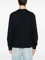 Emporio Armani Sweaters Blue — Cotton Logo Sweatshirt