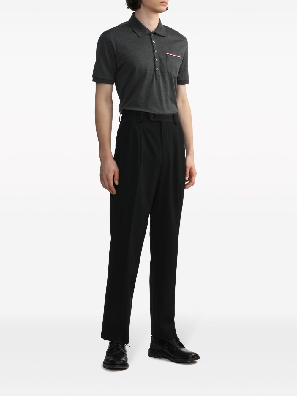 Thom Browne Grey T‑shirts & Polos — Refined Cotton Tops