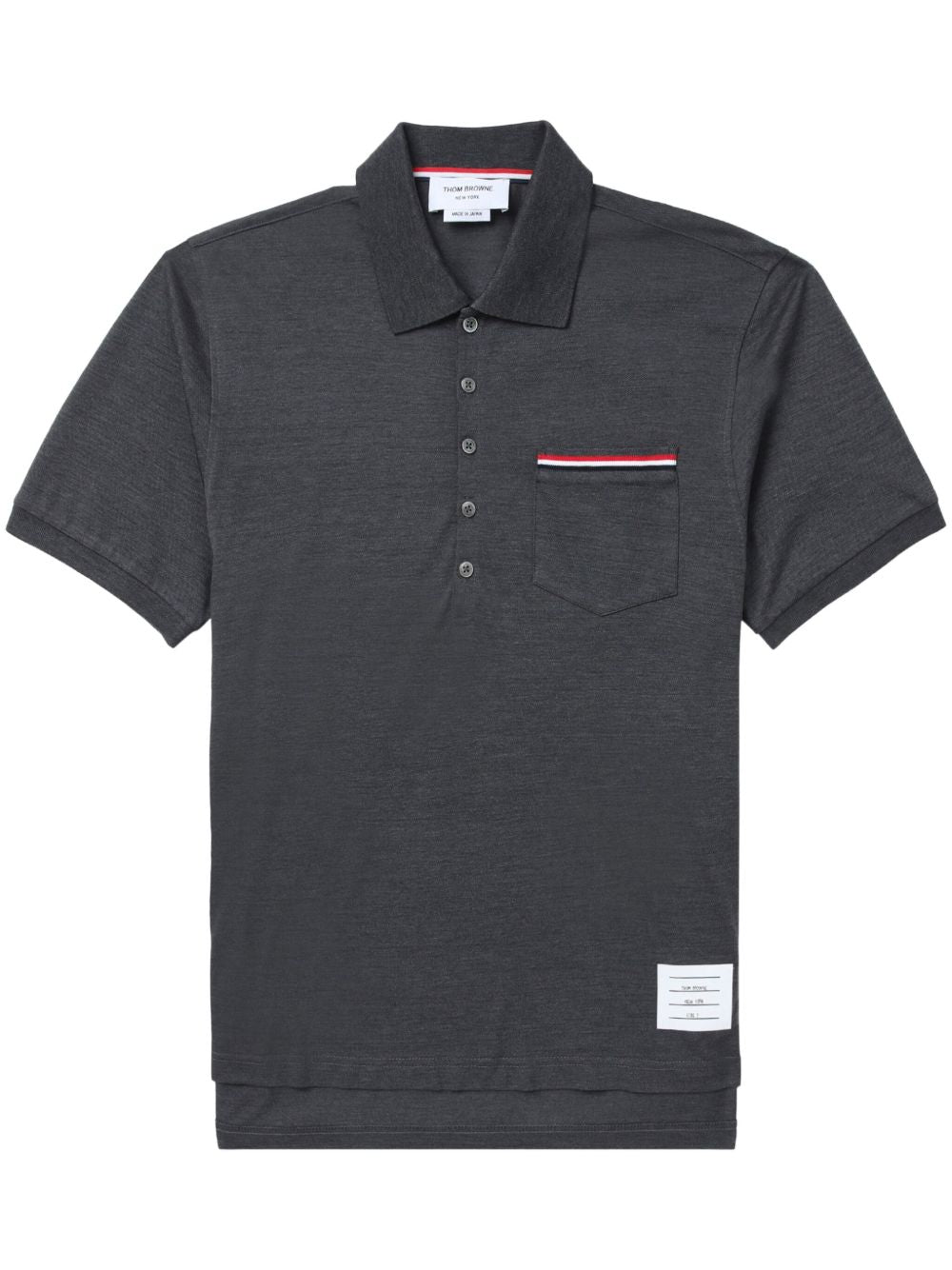 Thom Browne Grey T‑shirts & Polos — Refined Cotton Tops
