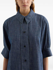 Jil Sander Shirts Blue — Cotton Denim Shirt