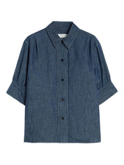 Jil Sander Shirts Blue — Cotton Denim Shirt