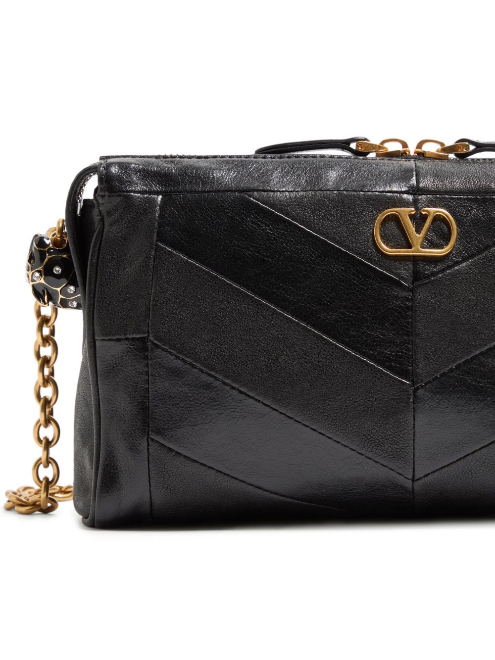 Valentino Garavani Black Shoulder Bag — Panthea Small