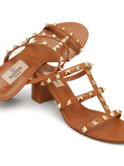 Valentino Garavani Sandals — Leather Brown Rockstud