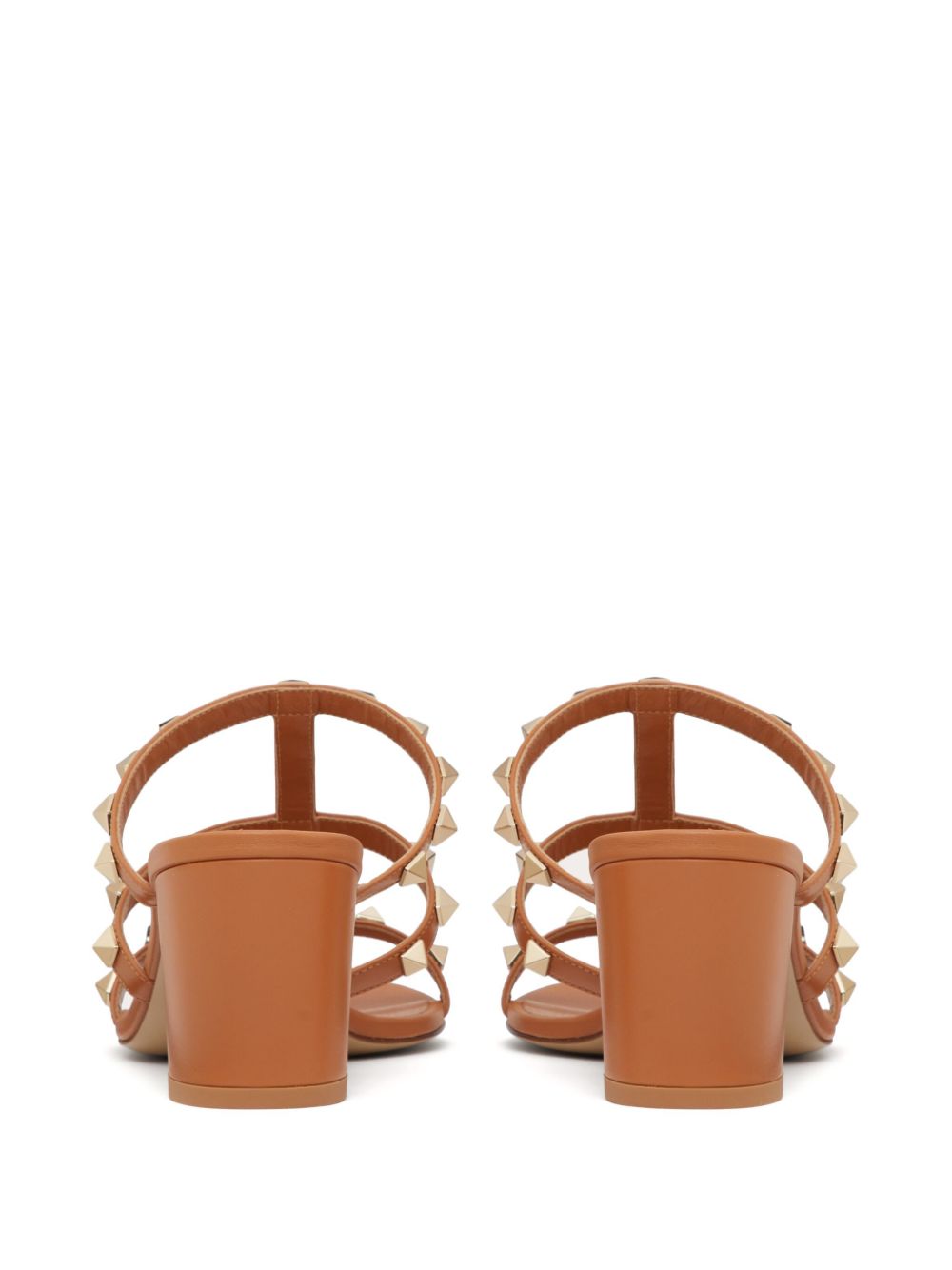 Valentino Garavani Sandals — Leather Brown Rockstud
