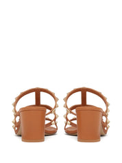 Valentino Garavani Sandals — Leather Brown Rockstud