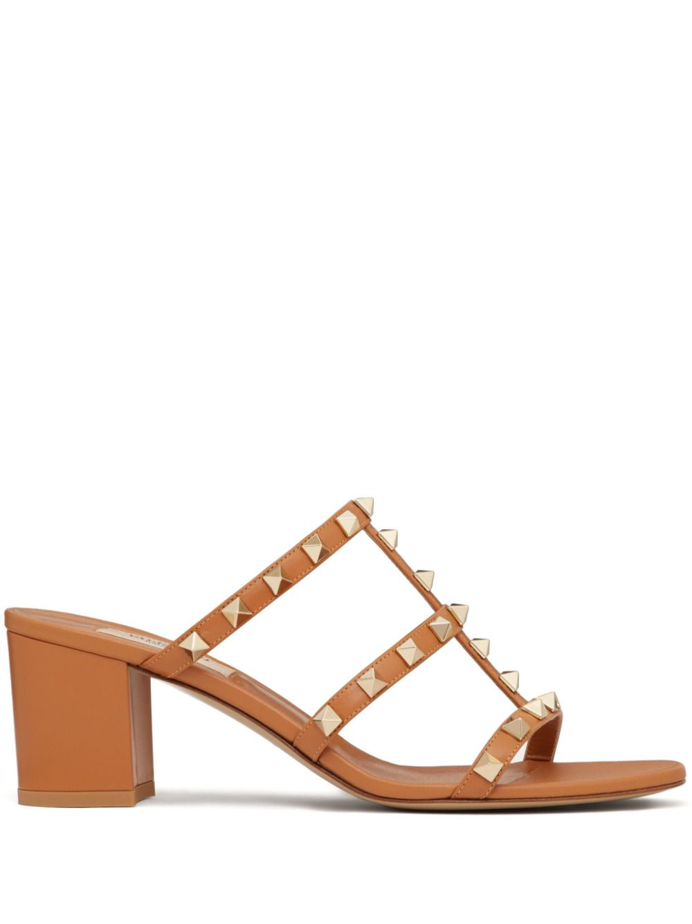 Valentino Garavani Sandals — Leather Brown Rockstud