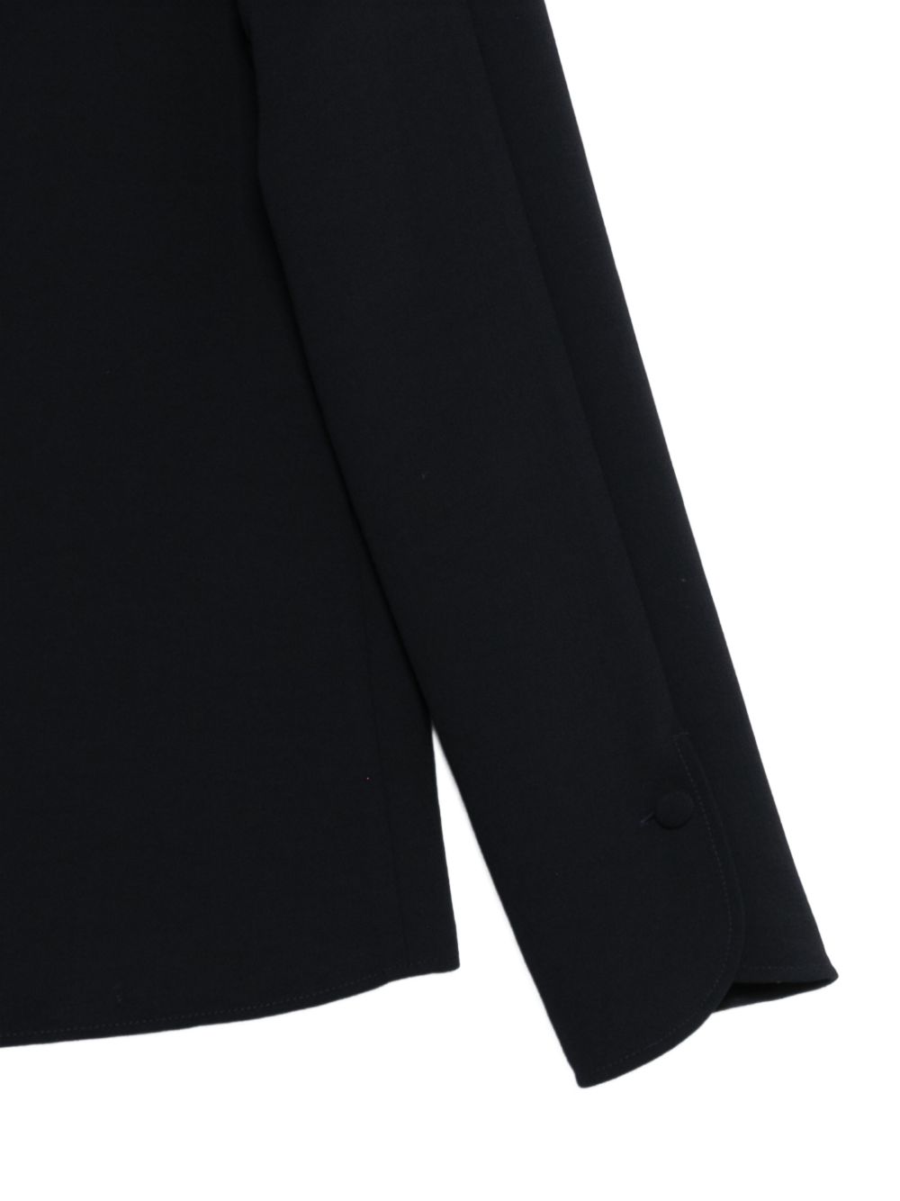 Emporio Armani Blue Crepe Shirt — Mandarin Collar Elegance