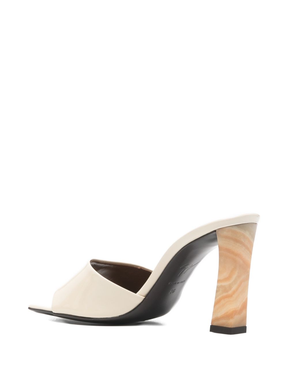Giuseppe Zanotti Sandals Ivory — Talia Leather Mules