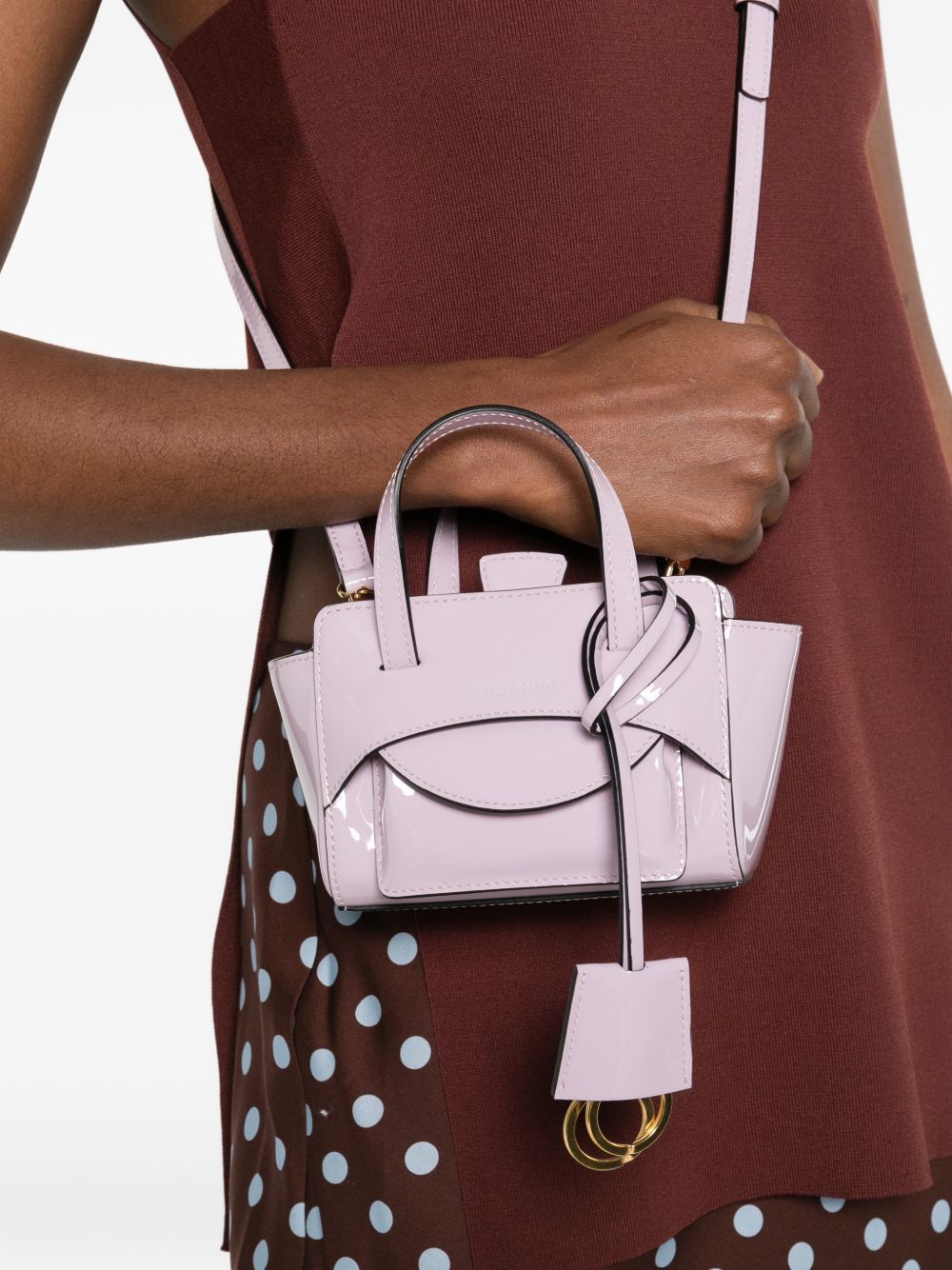 Lilac Flap XS Leather Shopper — HIDESINS Bags