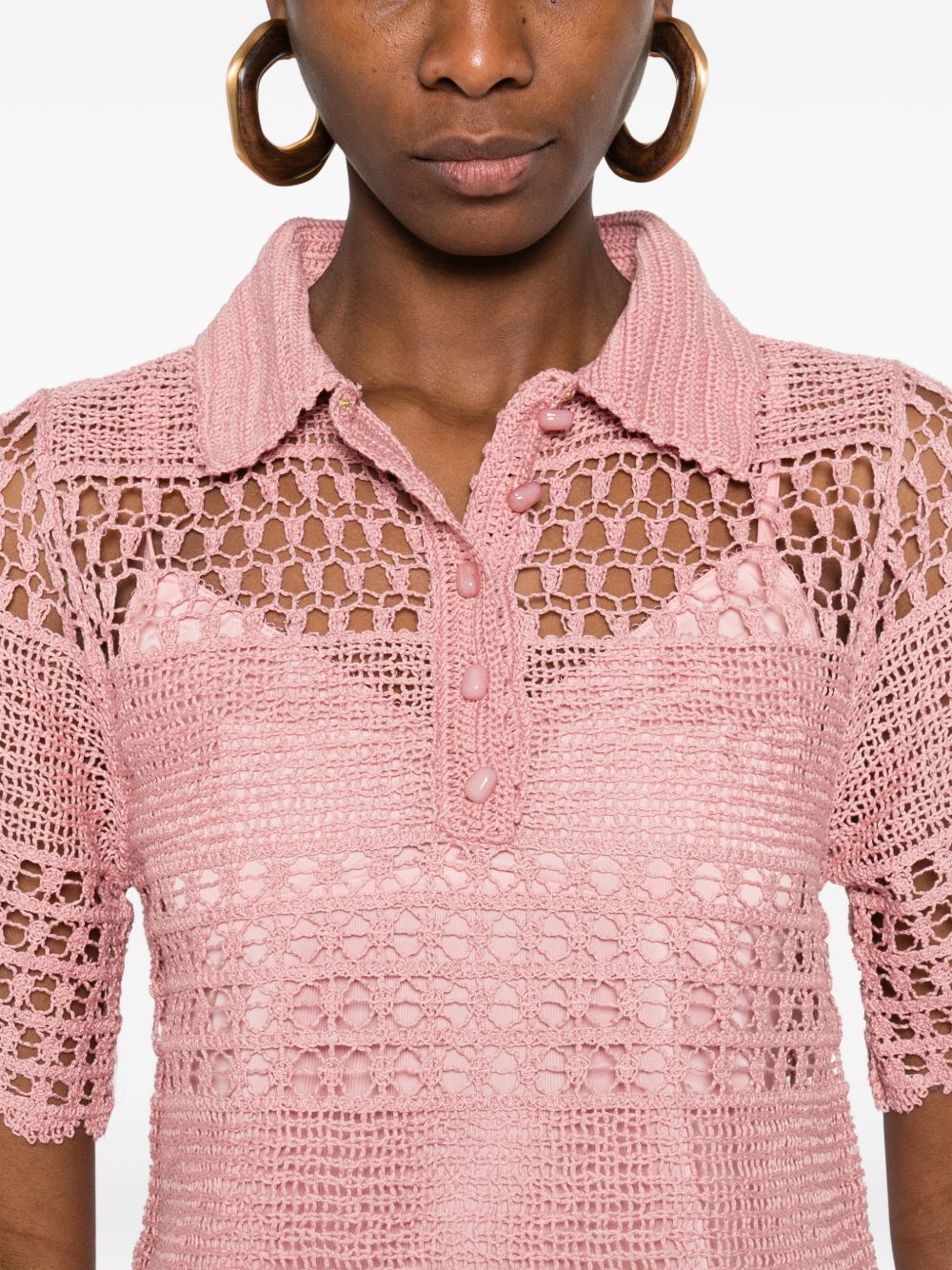 Zimmermann Top Pink — Wanderlust Crochet Polo