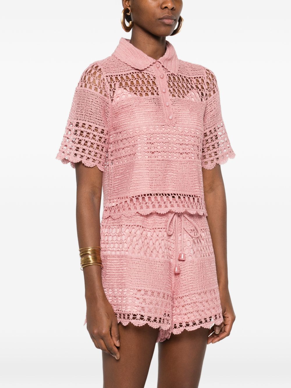 Zimmermann Top Pink — Wanderlust Crochet Polo