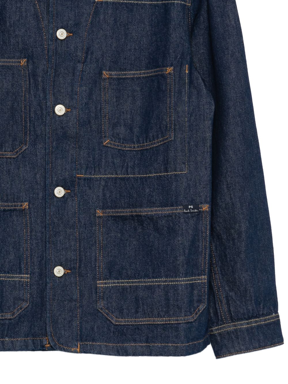 PS By Paul Smith Jackets Blue — Cotton Button Jacket