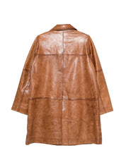 HERSKIND Leather Brown Coat — Timeless Women’s Jacket