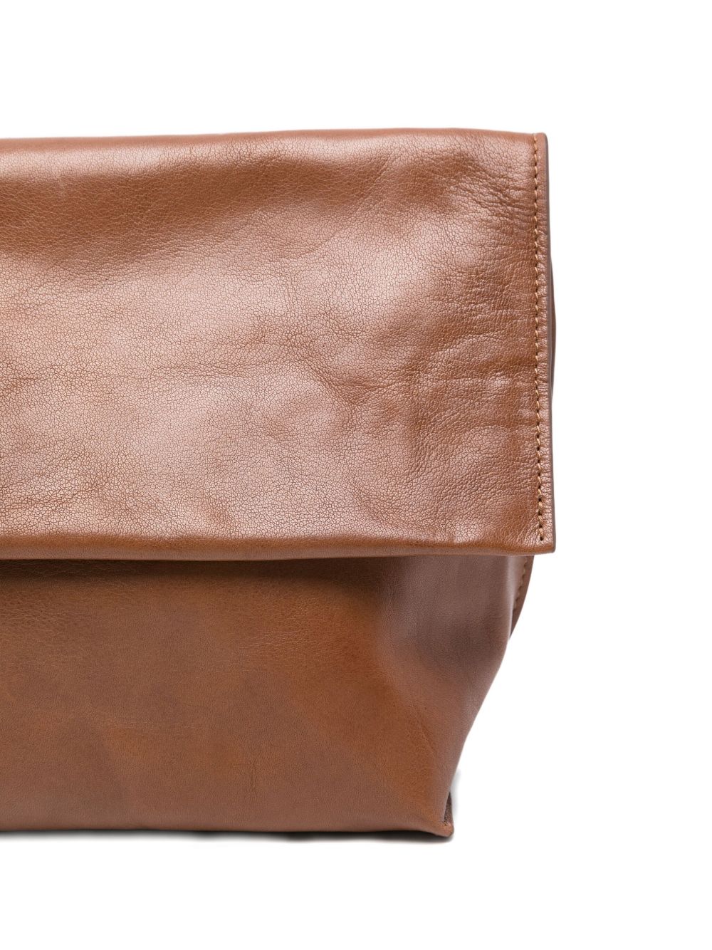 Leather Brown Shoulder Bag — BEA MOMBAERS Elegance