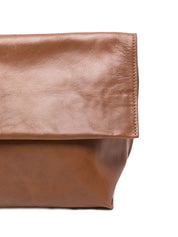 Leather Brown Shoulder Bag — BEA MOMBAERS Elegance