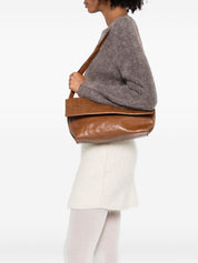 Leather Brown Shoulder Bag — BEA MOMBAERS Elegance