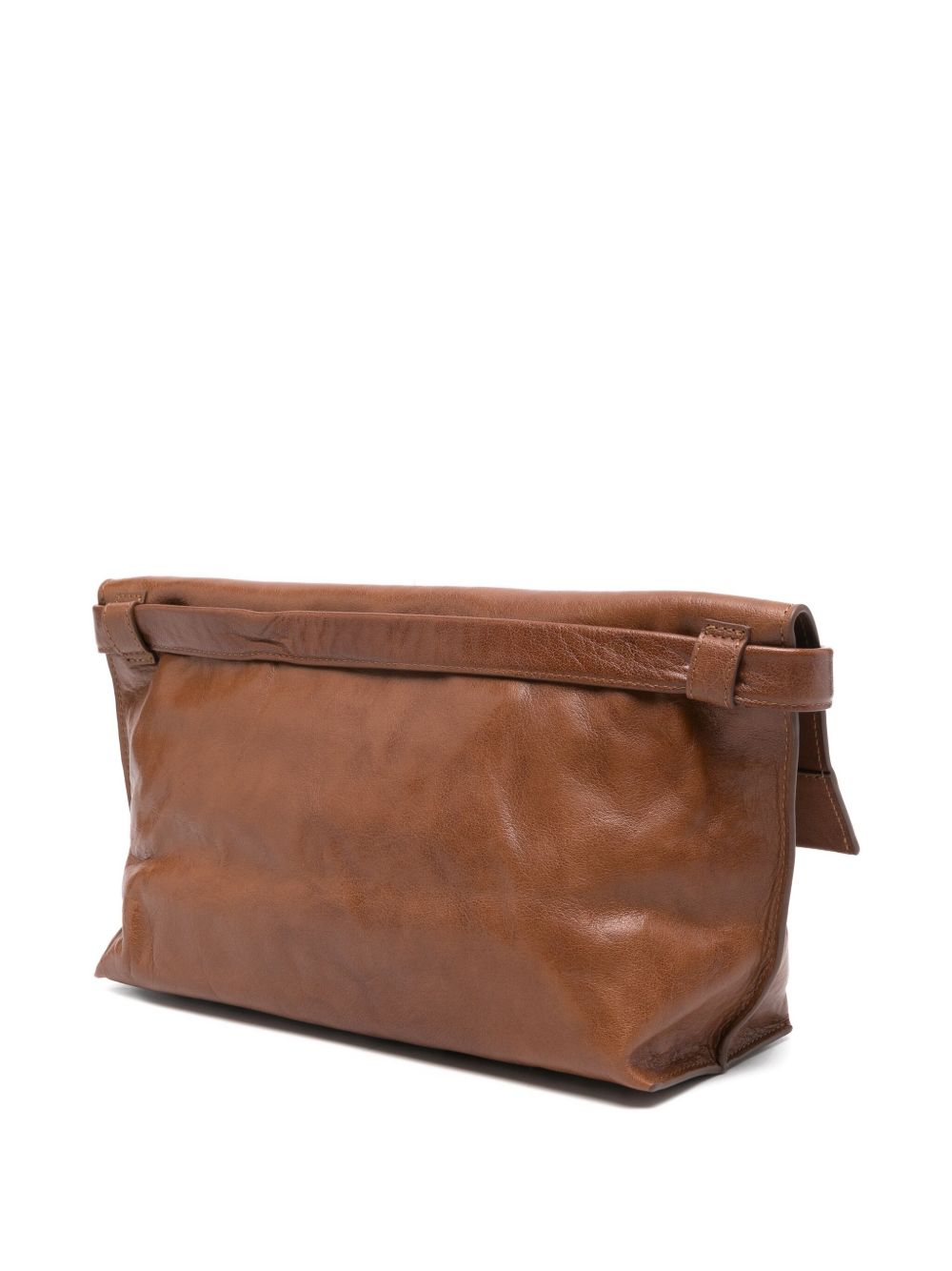 Leather Brown Shoulder Bag — BEA MOMBAERS Elegance