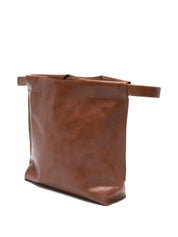 Leather Brown Shopper Bag — BEA MOMBAERS