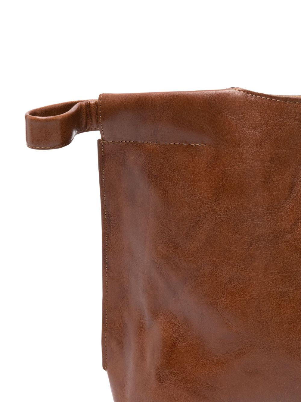 Leather Brown Shopper Bag — BEA MOMBAERS