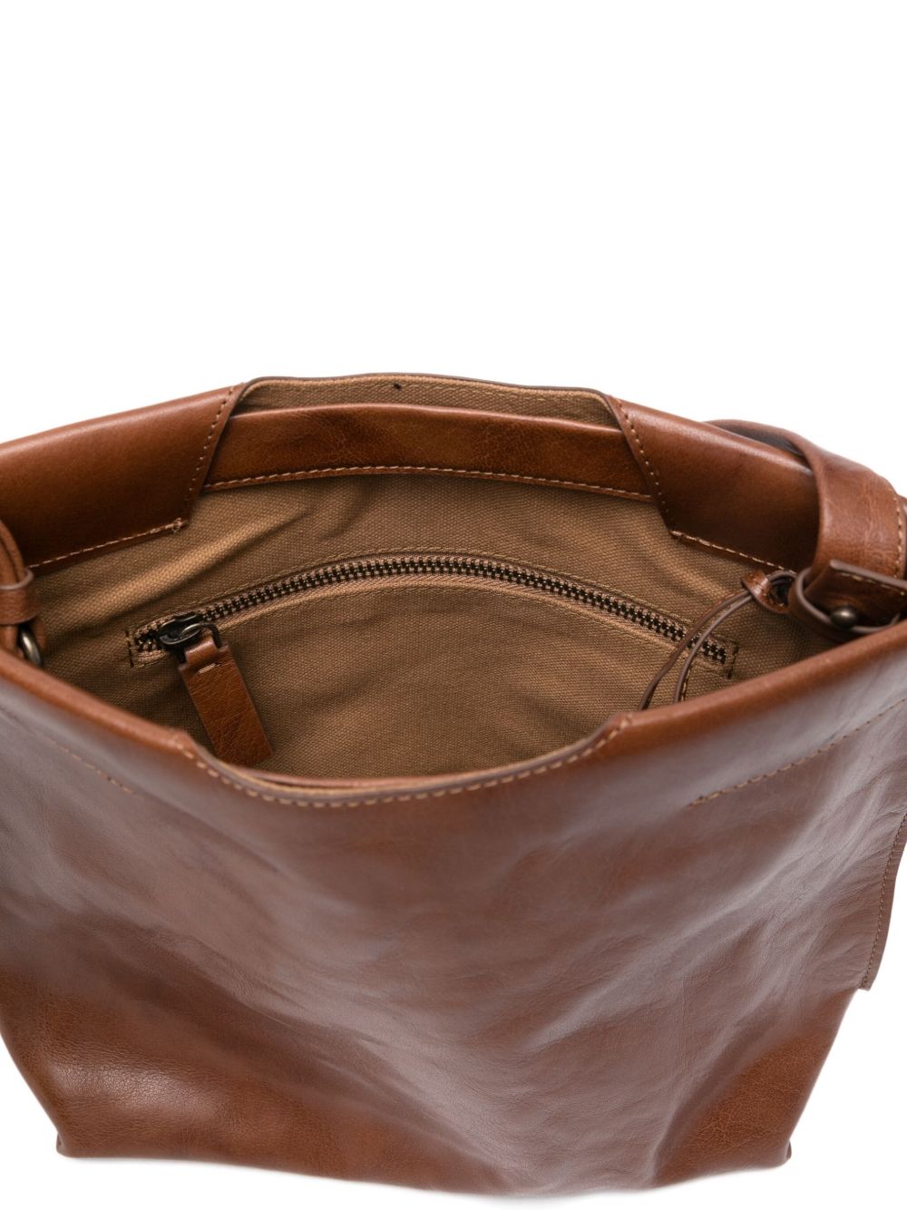 Leather Brown Shopper Bag — BEA MOMBAERS