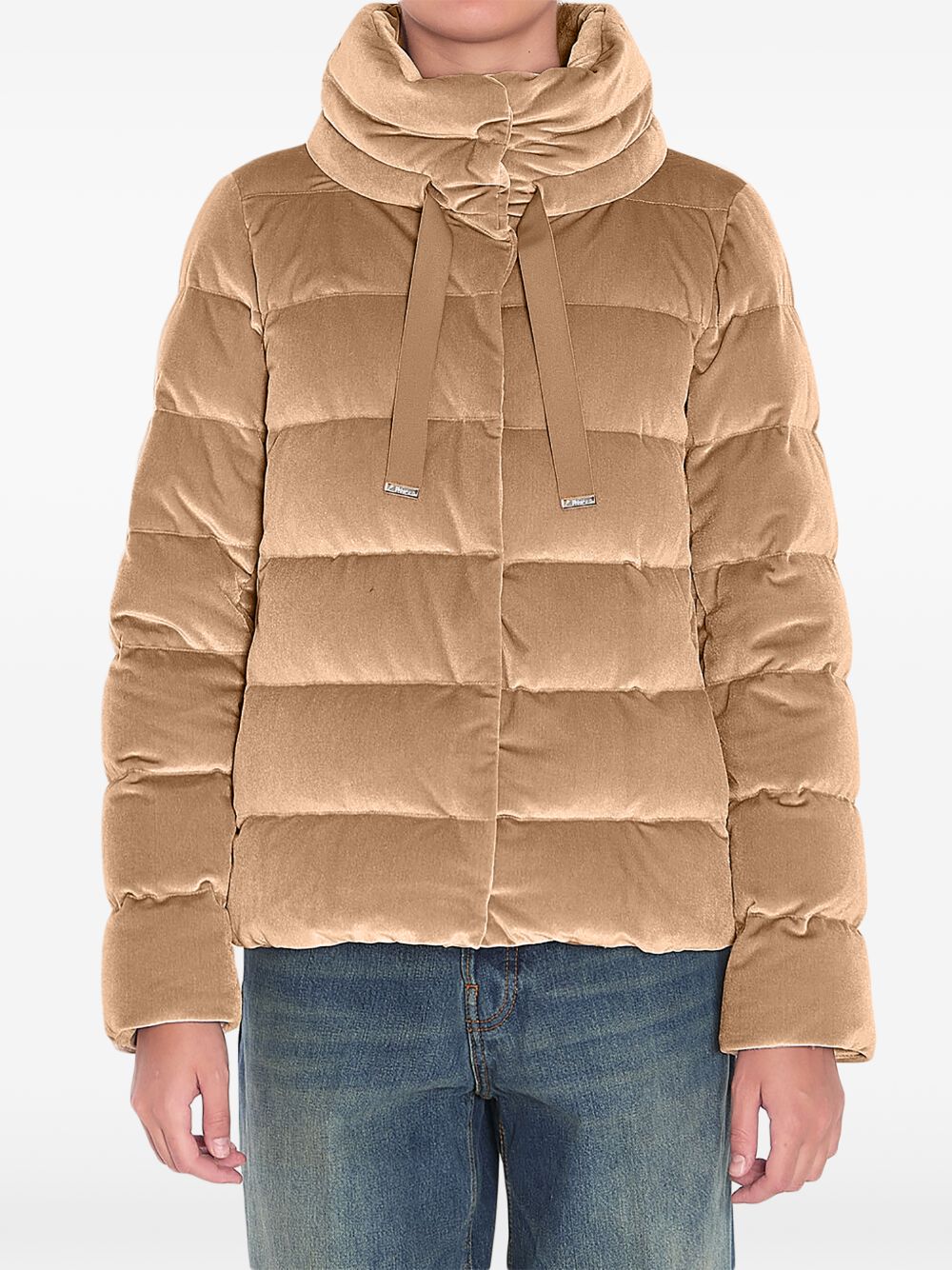 Herno Camel Short Quilted Jacket
