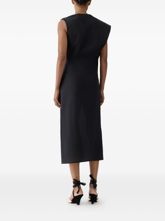 JACQUEMUS Black Dresses — La Robe Drap Midi