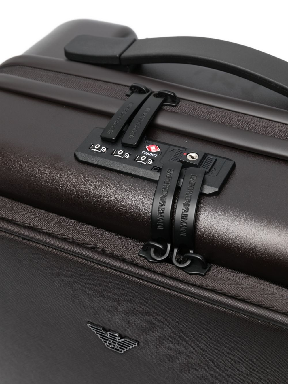 Emporio Armani Brown Suitcases — Refined Business Travel