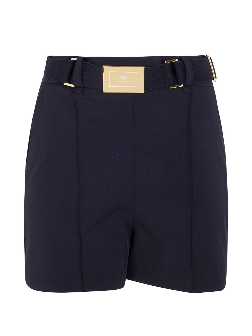 Elisabetta Franchi Black Belted Shorts