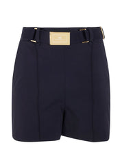 Elisabetta Franchi Black Belted Shorts