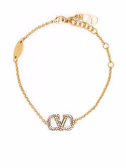 Valentino Garavani Bijoux Golden VLogo Bracelet