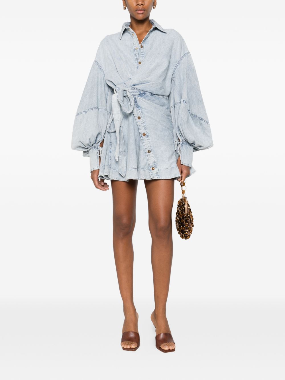 Zimmermann Dresses Clear Blue — Rebellion Denim Mini Dress