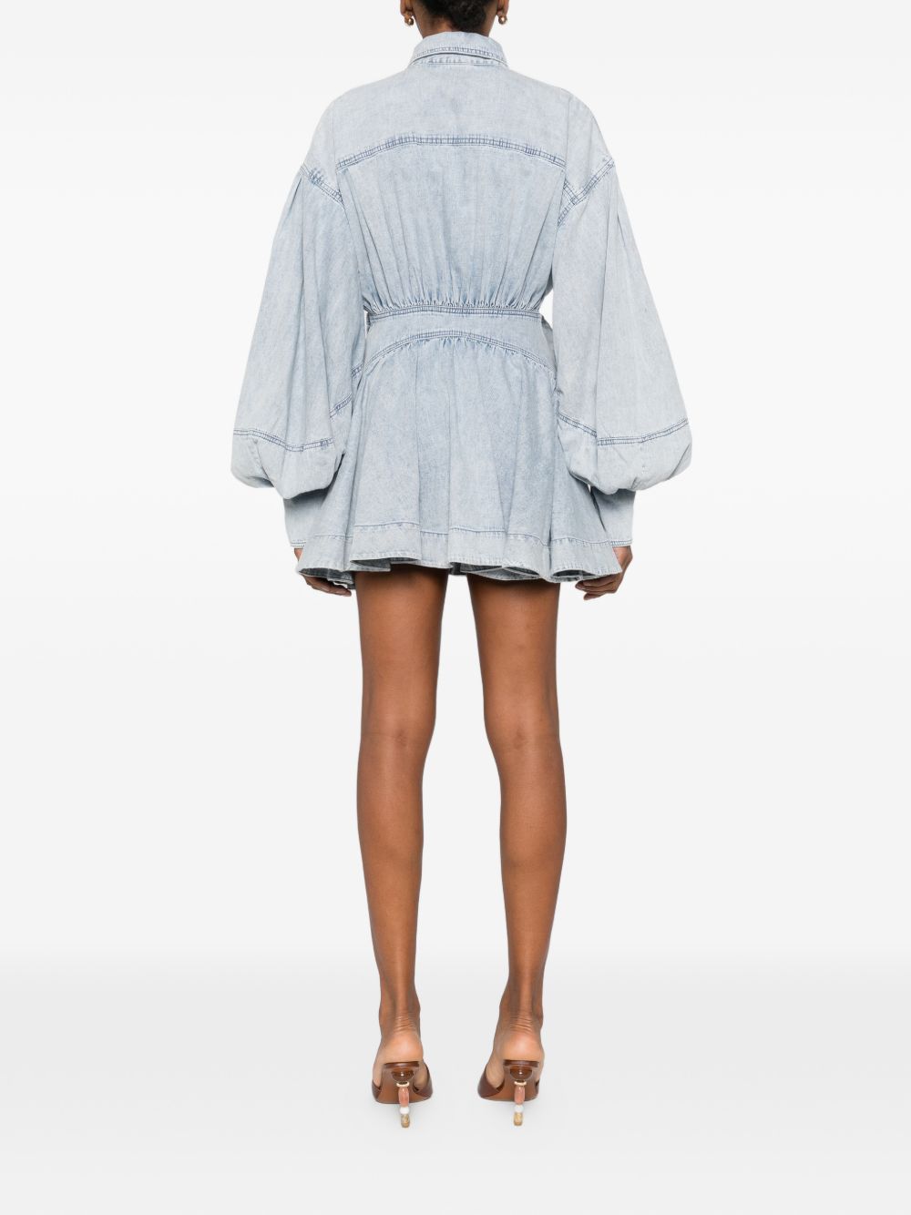 Zimmermann Dresses Clear Blue — Rebellion Denim Mini Dress