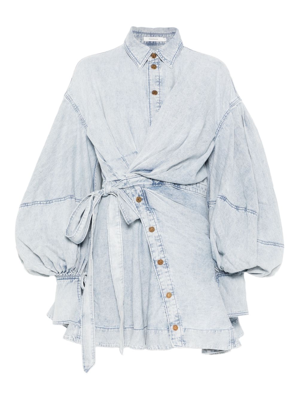 Zimmermann Dresses Clear Blue — Rebellion Denim Mini Dress
