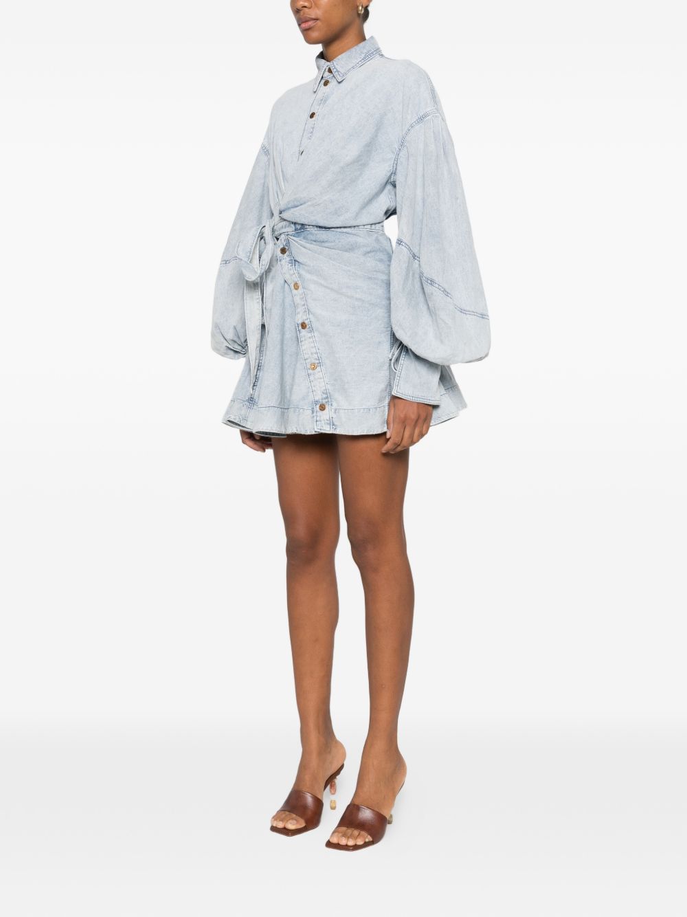 Zimmermann Dresses Clear Blue — Rebellion Denim Mini Dress