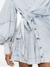 Zimmermann Dresses Clear Blue — Rebellion Denim Mini Dress