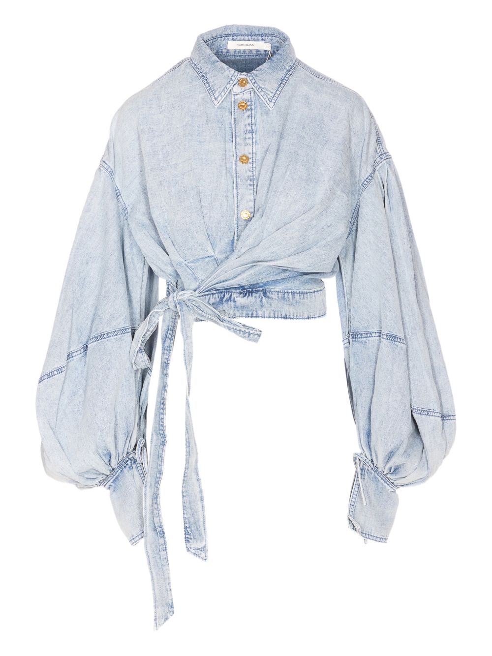Zimmermann Clear Blue Top — Tailored Denim Polo