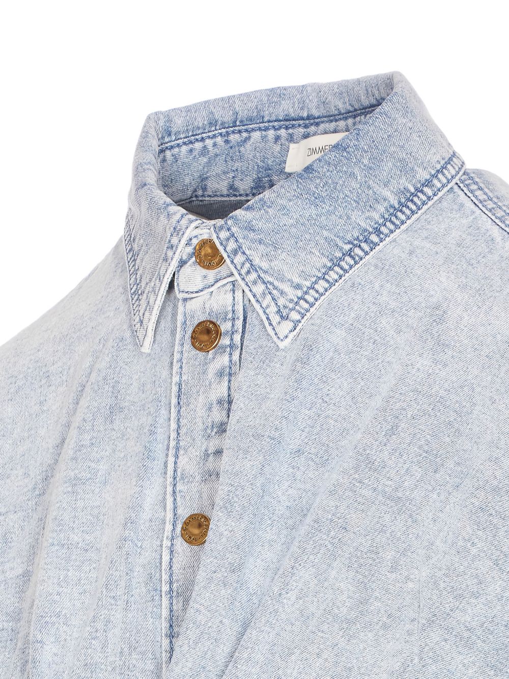 Zimmermann Clear Blue Top — Tailored Denim Polo