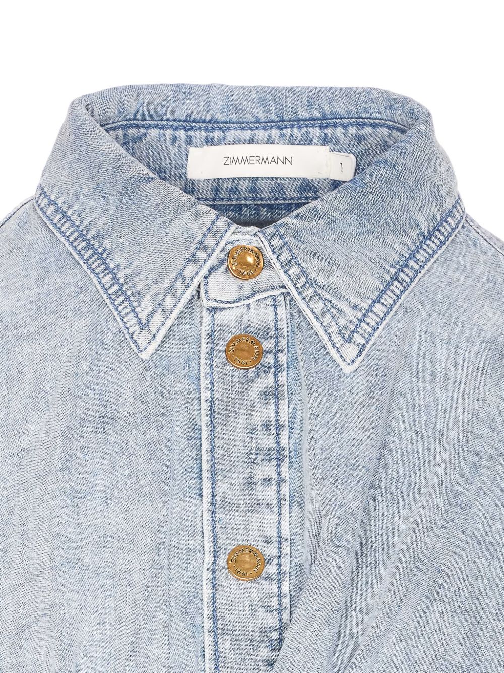 Zimmermann Clear Blue Top — Tailored Denim Polo