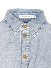 Zimmermann Clear Blue Top — Tailored Denim Polo