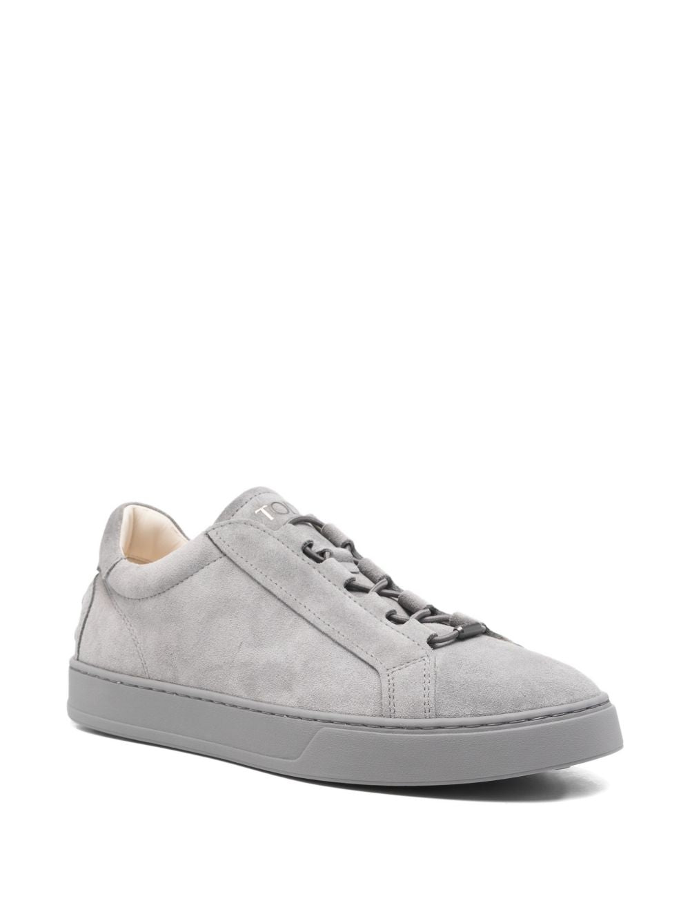 Tod's Grey Leather Sneakers — Refined Everyday Comfort